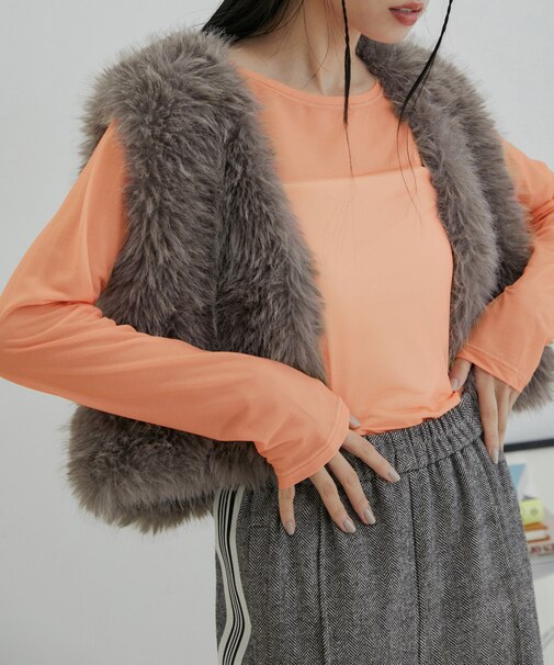 【洗える】クルーネックシアーロングTシャツ