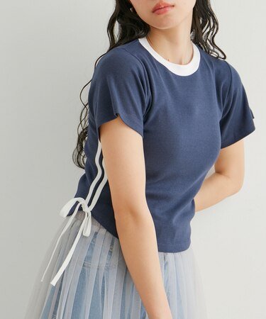 【WEB/一部店舗限定】サイドラインリボンプルオーバー