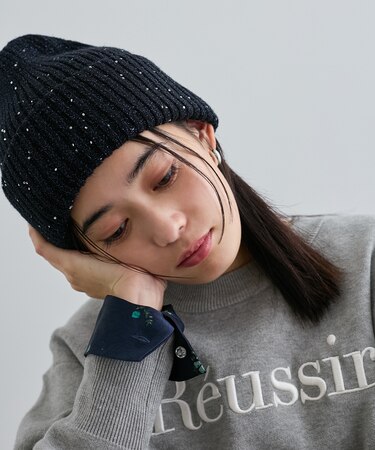 スパンコールニット帽