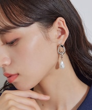 しずくメタルパールピアス