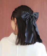 ビッグサテンリボンヘアカフ