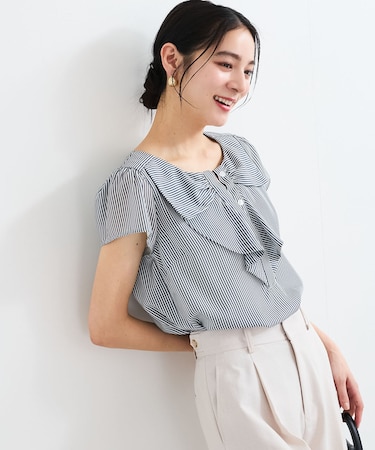 【WEB限定】【2WAY】リボンモチーフフリルブラウス
