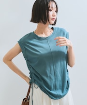 【WEB限定】サイドドロストシャーリングカットソー