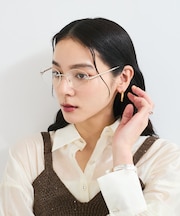 リムレスファッショングラス