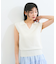 スキッパーフレンチスリーブアイレットニット