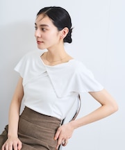 【WEB限定】ビッグカラーペプラムカットソー