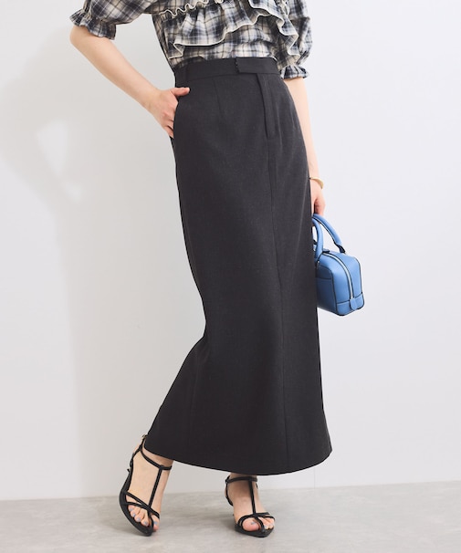 【セットアップ対応】Iラインスリットスカート