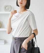 半袖ドレープカットソー/WEB限定カラー