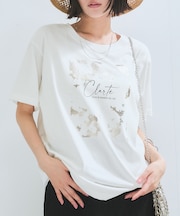 【接触冷感】箔グラフィックアートTシャツ