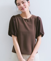 【WEB限定】ドッキング袖ボリュームカットソー