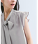 【WEB限定】【防シワ】フリルフレンチボウタイブラウス/通勤対応