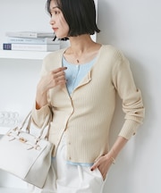 【WEB限定】フェイクレイヤードカーディガン(マルチWAY)