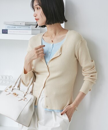 【WEB限定】フェイクレイヤードカーディガン(マルチWAY)