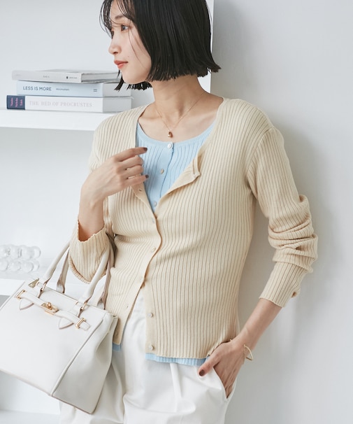 【WEB限定】フェイクレイヤードカーディガン(マルチWAY)