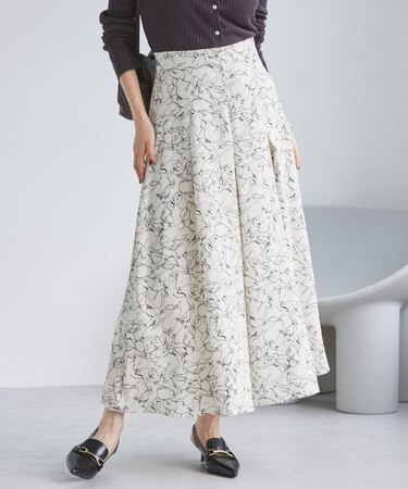 【WEB限定】アソート柄セミフレアロングスカート