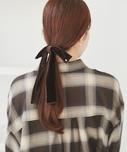ベロアリボンヘアカフ