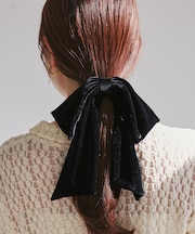 ビックベロアリボンヘアカフ