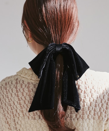 ビックベロアリボンヘアカフ