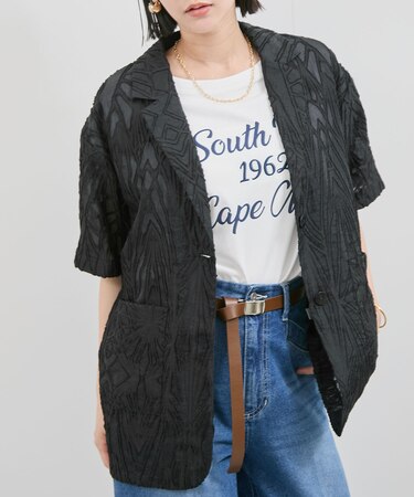 シアージャガードハーフスリーブサマージャケット