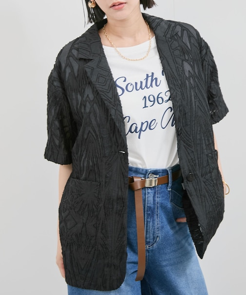 シアージャガードハーフスリーブサマージャケット