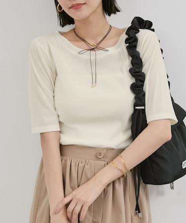 シーアベロア5部袖プルオーバー