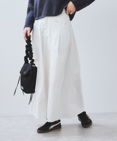 ウエスト切替デザインフレアスカート