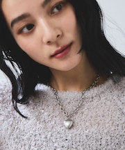 ハートボリュームチェーンネックレス