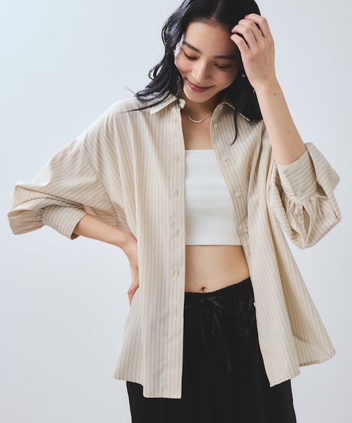 【WEB限定】バックシャーリングフリルシャツ