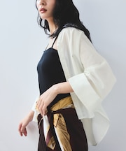 【WEB限定】スキッパーワイドスリーブシャツ/通勤対応