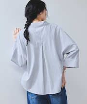 【WEB限定】スキッパーワイドスリーブシャツ/通勤対応