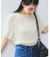 【WEB限定】リボンヤーンバルーン袖サマーニット