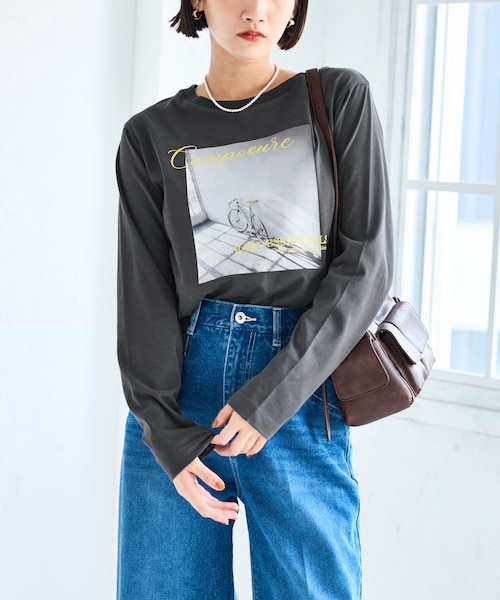 VENHIT AO CLUB ピグメント ロングスリーブ ユニセックス』シシュウダンボールポンチロングスリーブ Tシャツ