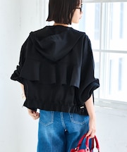 【WEB限定】バックフリルライトフードブルゾン