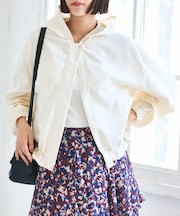 【WEB限定】バックフリルライトフードブルゾン