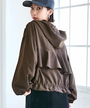 【WEB限定】バックフリルライトフードブルゾン