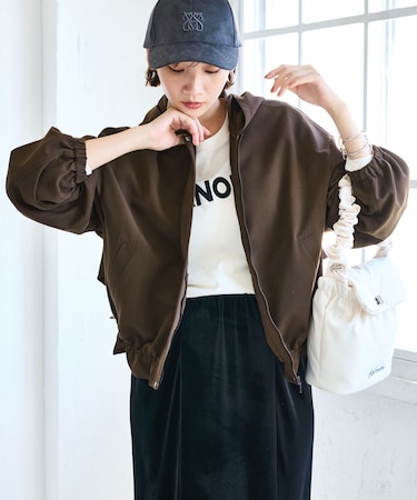 【WEB限定】バックフリルライトブルゾン