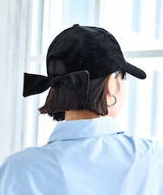 バックリボンベロアキャップ