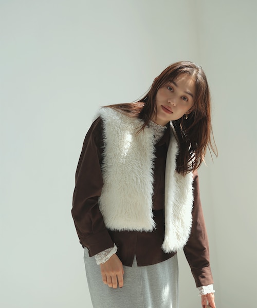 bishool ファーベスト　ビショール ショートラメファーベスト✨｜ベイフロー｜ショップニュース
