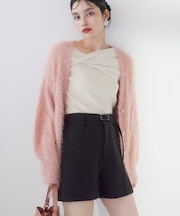 ポップコーンヤーンラメフェザーニットカーディガン/WEB限定FSサイズ