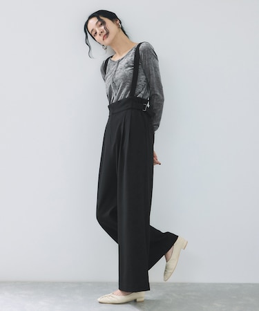 サスペンダー付き2WAYワイドパンツ