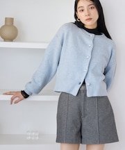 ハートアソートパール釦ラメミックスカーディガン/イージーケア・一部WEB限定カラー