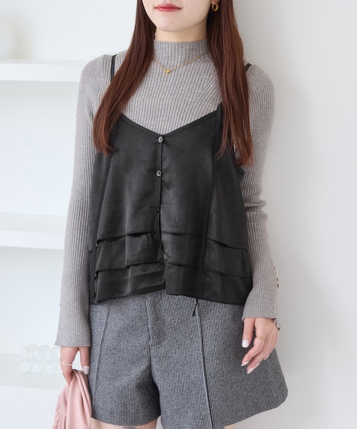 【WEB限定】サテンフリルビスチェ/2WAY