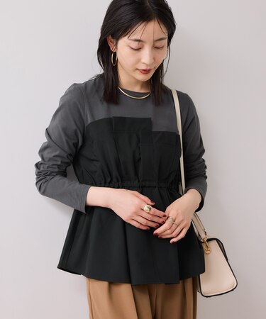 【WEB限定】ビスチェドッキングペプラムロングスリーブTシャツ