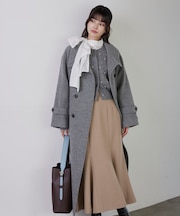尾州シャギースタンドカラーロングコート/WEB限定PS・TMサイズ