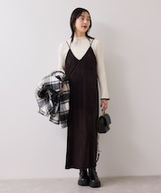 刺繍アソートベロアキャミワンピース/2WAY