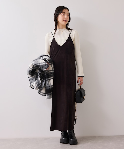 刺繍アソートベロアキャミワンピース/2WAY