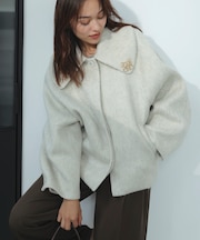 【アウター総選挙1位】ビッグカラーモモンガショートコート