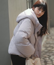 【アウター総選挙3位】フード取り外し可能軽量ダウンブルゾン/2WAY・撥水加工