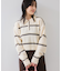 【WEB/一部店舗限定】ボーダー柄ポロニットプルオーバー