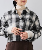 【WEB/一部店舗限定】オンブレチェックショートシャツ